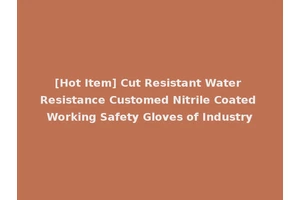 [Hot Item] Cut Resistant Water Resistance Customed Nitrile Coated Working Safety Gloves of Industry