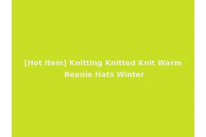 [Hot Item] Knitting Knitted Knit Warm Beanie Hats Winter