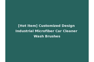 [Hot Item] Customized Design Industrial Microfiber Car Cleaner Wash Brushes