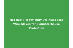 [Hot Item] Heavy-Duty Stainless Steel Wire Gloves for Slaughterhouse Protection