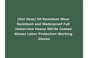 [Hot Item] Oil Resistant Wear Resistant and Waterproof Full Immersion Heavy Nitrile Coated Gloves Labor Protection Working Gloves