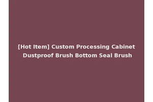 [Hot Item] Custom Processing Cabinet Dustproof Brush Bottom Seal Brush