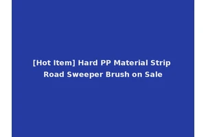 [Hot Item] Hard PP Material Strip Road Sweeper Brush on Sale