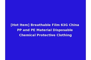 [Hot Item] Breathable Film 63G China PP and PE Material Disposable Chemical Protective Clothing