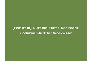 [Hot Item] Durable Flame Resistant Collared Shirt for Workwear