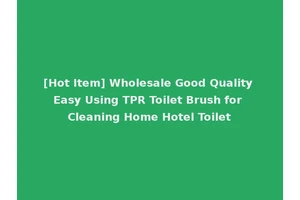 [Hot Item] Wholesale Good Quality Easy Using TPR Toilet Brush for Cleaning Home Hotel Toilet
