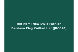 [Hot Item] New Style Fashion Bandana Flag Knitted Hat (JRO098)