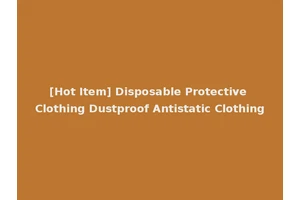 [Hot Item] Disposable Protective Clothing Dustproof Antistatic Clothing