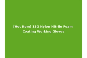[Hot Item] 13G Nylon Nitrile Foam Coating Working Gloves