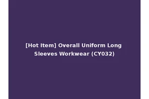 [Hot Item] Overall Uniform Long Sleeves Workwear (CY032)