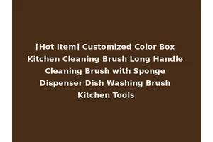 [Hot Item] Customized Color Box Kitchen Cleaning Brush Long Handle Cleaning Brush with Sponge Dispenser Dish Washing Brush Kitchen Tools
