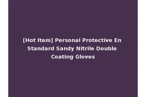 [Hot Item] Personal Protective En Standard Sandy Nitrile Double Coating Gloves