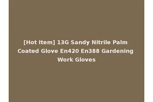 [Hot Item] 13G Sandy Nitrile Palm Coated Glove En420 En388 Gardening Work Gloves