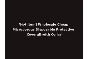 [Hot Item] Wholesale Cheap Microporous Disposable Protective Coverall with Collar