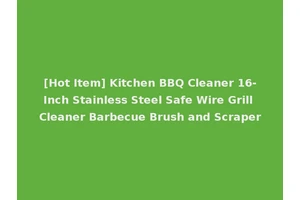 [Hot Item] Kitchen BBQ Cleaner 16-Inch Stainless Steel Safe Wire Grill Cleaner Barbecue Brush and Scraper