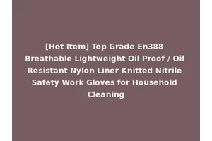 [Hot Item] Top Grade En388 Breathable Lightweight Oil Proof / Oil Resistant Nylon Liner Knitted Nitrile Safety Work Gloves for Household Cleaning