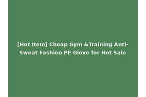 [Hot Item] Cheap Gym &Training Anti-Sweat Fashion PE Glove for Hot Sale