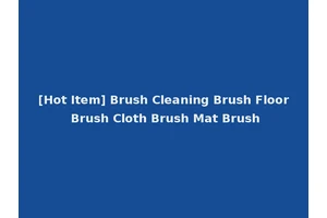 [Hot Item] Brush Cleaning Brush Floor Brush Cloth Brush Mat Brush