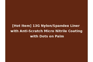 [Hot Item] 13G Nylon/Spandex Liner with Anti-Scratch Micro Nitrile Coating with Dots on Palm