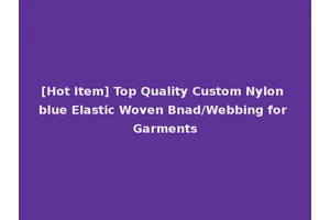 [Hot Item] Top Quality Custom Nylon blue Elastic Woven Bnad/Webbing for Garments