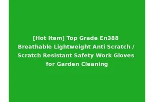 [Hot Item] Top Grade En388 Breathable Lightweight Anti Scratch / Scratch Resistant Safety Work Gloves for Garden Cleaning