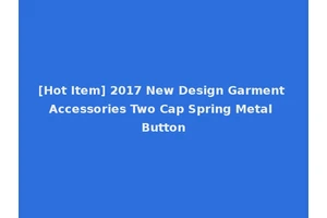 [Hot Item] 2017 New Design Garment Accessories Two Cap Spring Metal Button