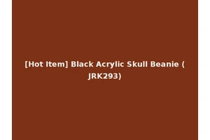 [Hot Item] Black Acrylic Skull Beanie (JRK293)