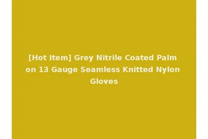 [Hot Item] Grey Nitrile Coated Palm on 13 Gauge Seamless Knitted Nylon Gloves