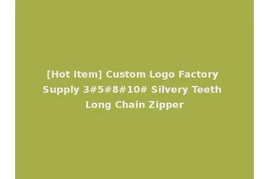 [Hot Item] Custom Logo Factory Supply 3#5#8#10# Silvery Teeth Long Chain Zipper