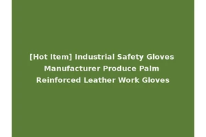 [Hot Item] Industrial Safety Gloves Manufacturer Produce Palm Reinforced Leather Work Gloves