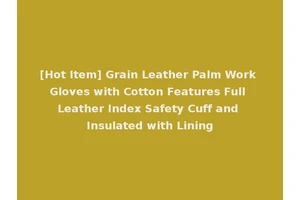 [Hot Item] Grain Leather Palm Work Gloves with Cotton Features Full Leather Index Safety Cuff and Insulated with Lining