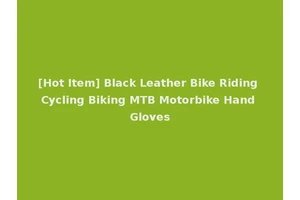 [Hot Item] Black Leather Bike Riding Cycling Biking MTB Motorbike Hand Gloves