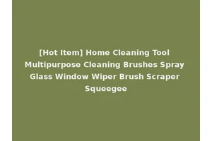 [Hot Item] Home Cleaning Tool Multipurpose Cleaning Brushes Spray Glass Window Wiper Brush Scraper Squeegee