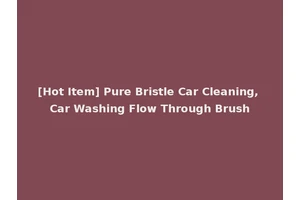 [Hot Item] Pure Bristle Car Cleaning, Car Washing Flow Through Brush