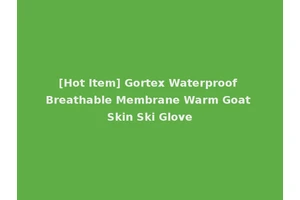 [Hot Item] Gortex Waterproof Breathable Membrane Warm Goat Skin Ski Glove