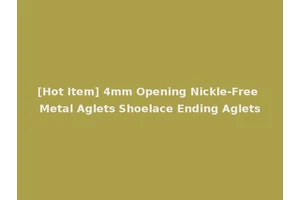 [Hot Item] 4mm Opening Nickle-Free Metal Aglets Shoelace Ending Aglets