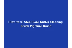 [Hot Item] Steel Core Gutter Cleaning Brush Pig Wire Brush