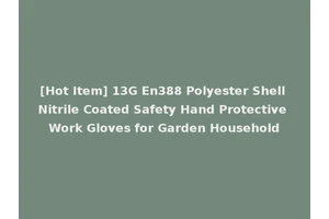 [Hot Item] 13G En388 Polyester Shell Nitrile Coated Safety Hand Protective Work Gloves for Garden Household
