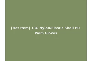 [Hot Item] 13G Nylon/Elastic Shell PU Palm Gloves