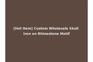 [Hot Item] Custom Wholesale Skull Iron on Rhinestone Motif