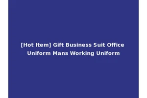 [Hot Item] Gift Business Suit Office Uniform Mans Working Uniform