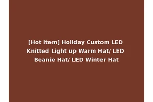 [Hot Item] Holiday Custom LED Knitted Light up Warm Hat/ LED Beanie Hat/ LED Winter Hat