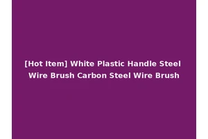 [Hot Item] White Plastic Handle Steel Wire Brush Carbon Steel Wire Brush
