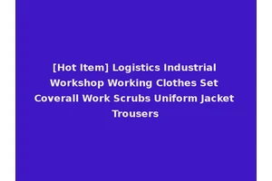 [Hot Item] Logistics Industrial Workshop Working Clothes Set Coverall Work Scrubs Uniform Jacket Trousers