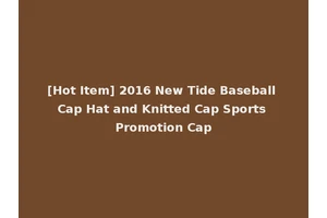 [Hot Item] 2016 New Tide Baseball Cap Hat and Knitted Cap Sports Promotion Cap