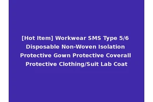 [Hot Item] Workwear SMS Type 5/6 Disposable Non-Woven Isolation Protective Gown Protective Coverall Protective Clothing/Suit Lab Coat