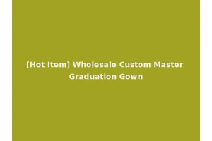 [Hot Item] Wholesale Custom Master Graduation Gown