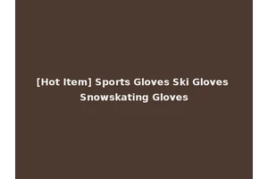 [Hot Item] Sports Gloves Ski Gloves Snowskating Gloves