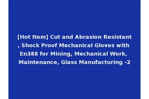 [Hot Item] Cut and Abrasion Resistant, Shock Proof Mechanical Gloves with En388 for Mining, Mechanical Work, Maintenance, Glass Manufacturing -2
