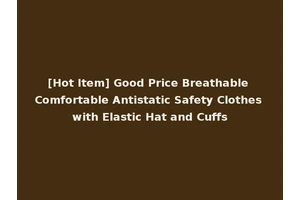 [Hot Item] Good Price Breathable Comfortable Antistatic Safety Clothes with Elastic Hat and Cuffs